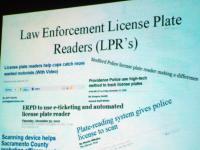 Dennis Frias, OCRA / Consolidated Fraud Group giving a presentation on private license plate readers